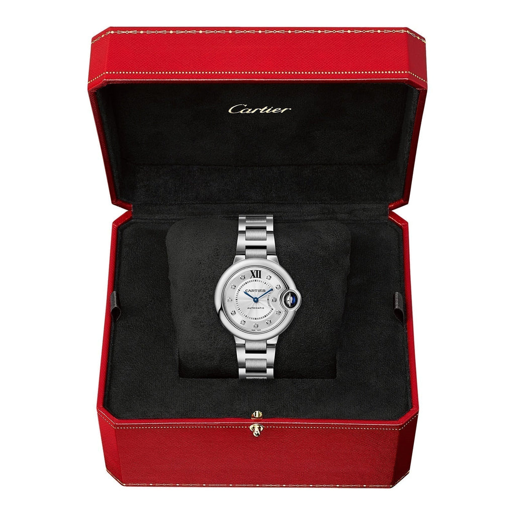 Ballon Bleu de Cartier 33 | 33mm, Steel, Diamond Silver Dial