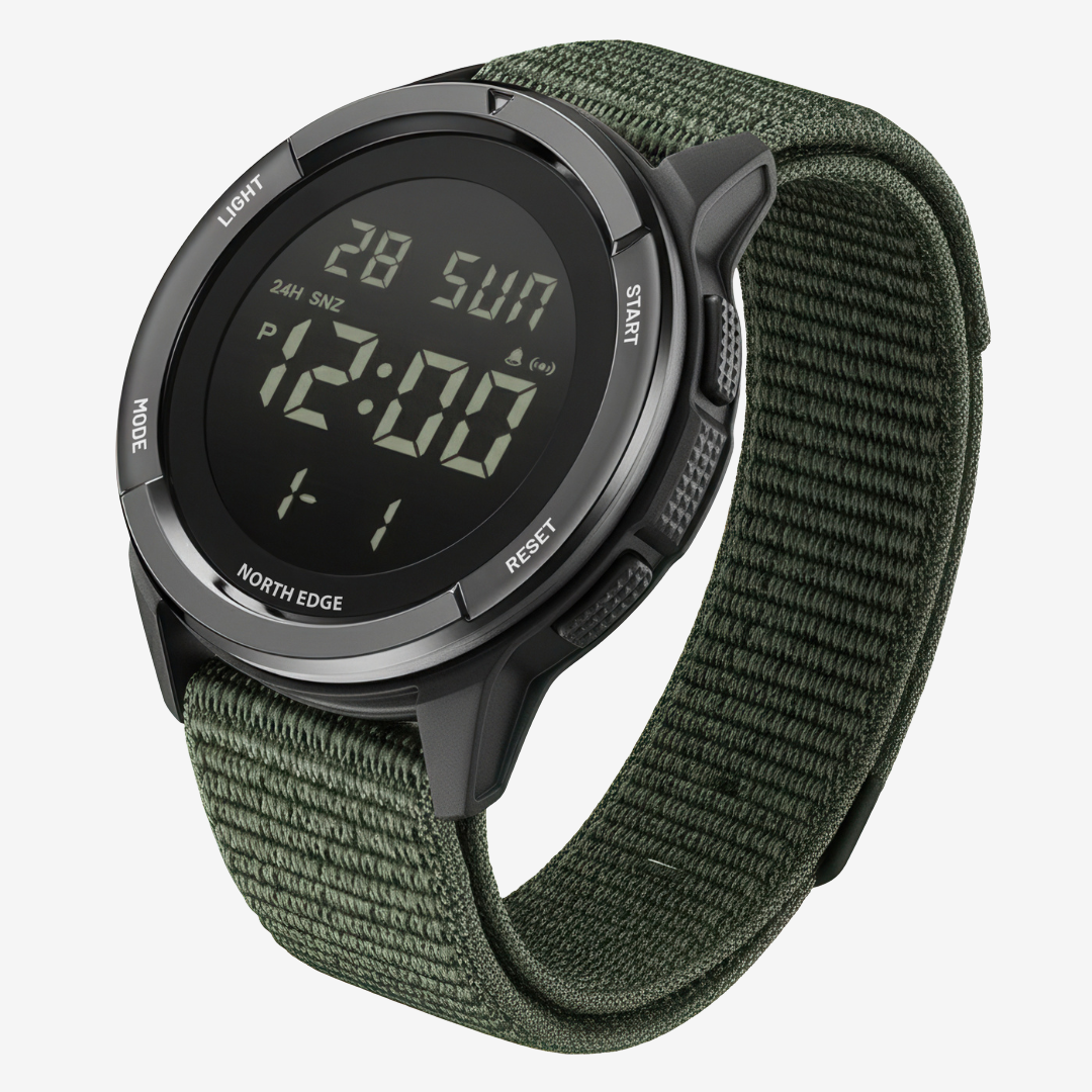 NorthEdge 45 — Digital Carbon Fiber Field Watch for Extreme Adventure