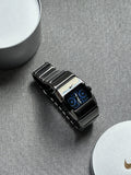 Nike D-Line Shiny Silver Analogue Watch with Blue Dial | Rare Collectible | Unisex Retro Sports Timepiece