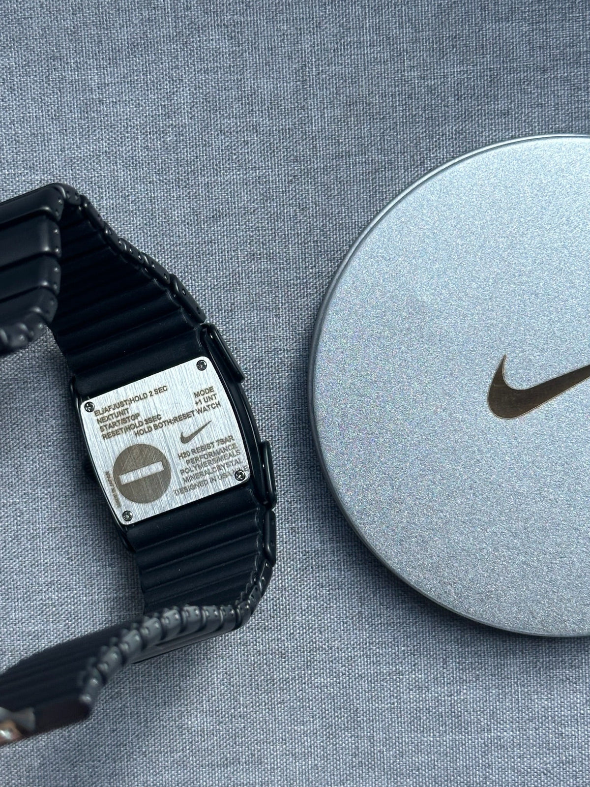 Nike D-Line Matte Black Analogue Watch with Orange Dial | Rare Collectible | Unisex Retro Sports Timepiece