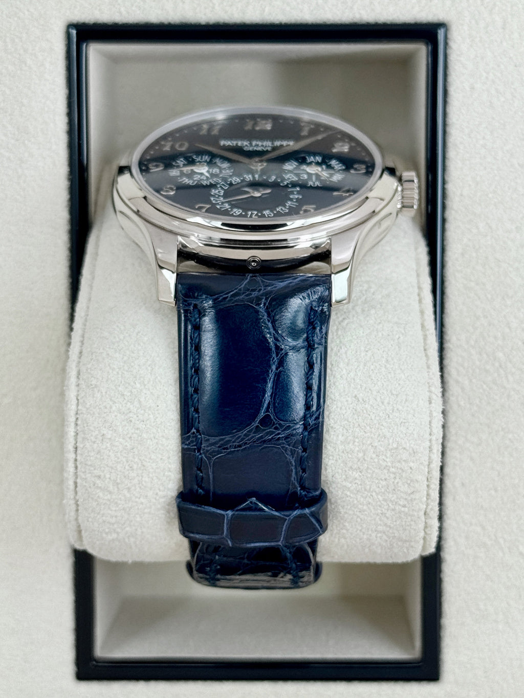 2021 Patek Philippe Perpetual Calendar 39mm 5327G White Gold Blue Dial