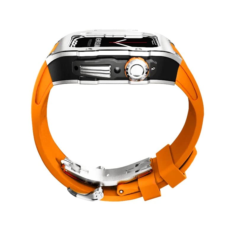 RM Series Fluororubber Band Stainless Steel Case Retrofit Kit For Apple Watch