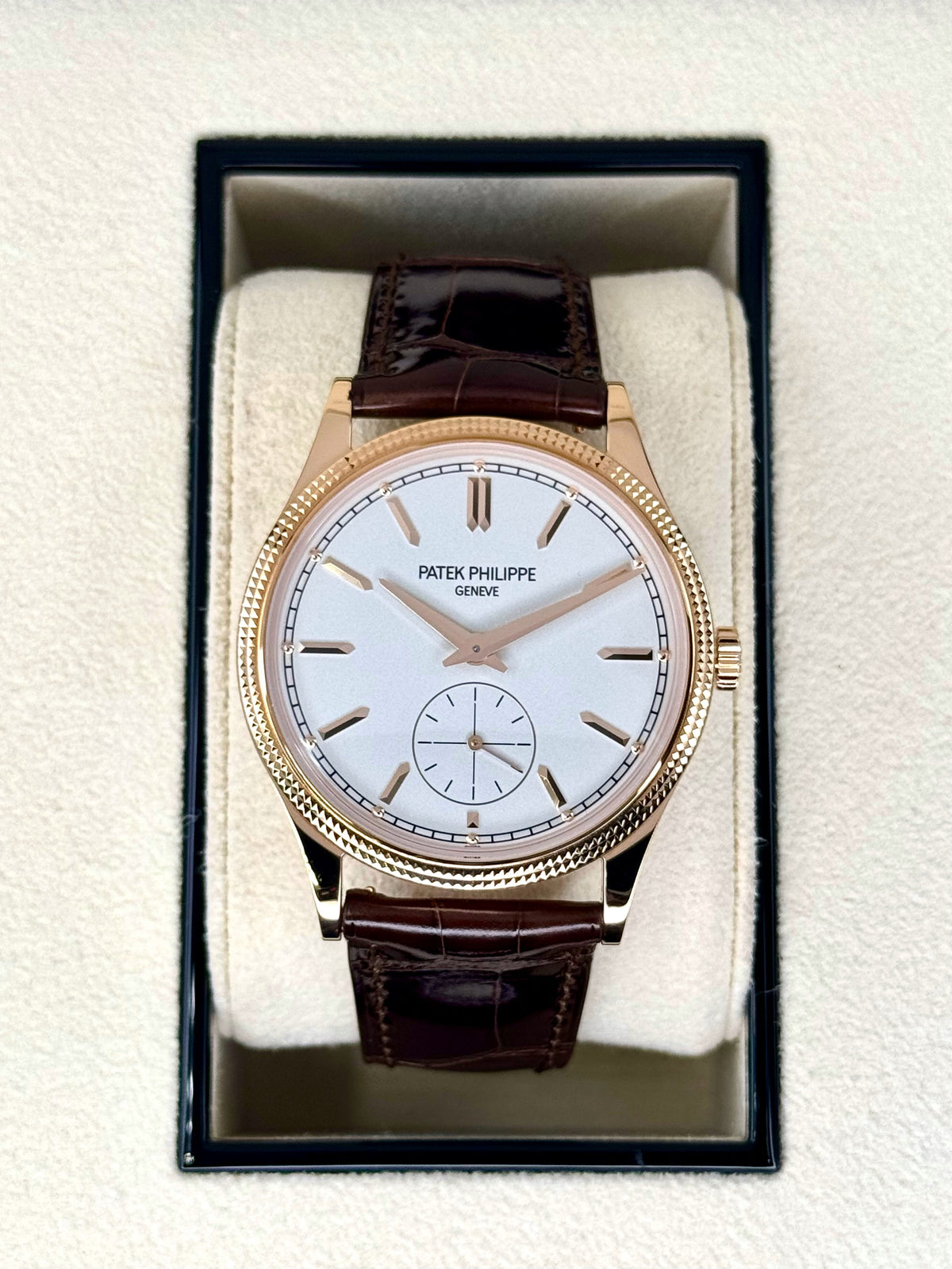 Patek Philippe Calatrava 40mm 6119R  Rose Gold White Dial