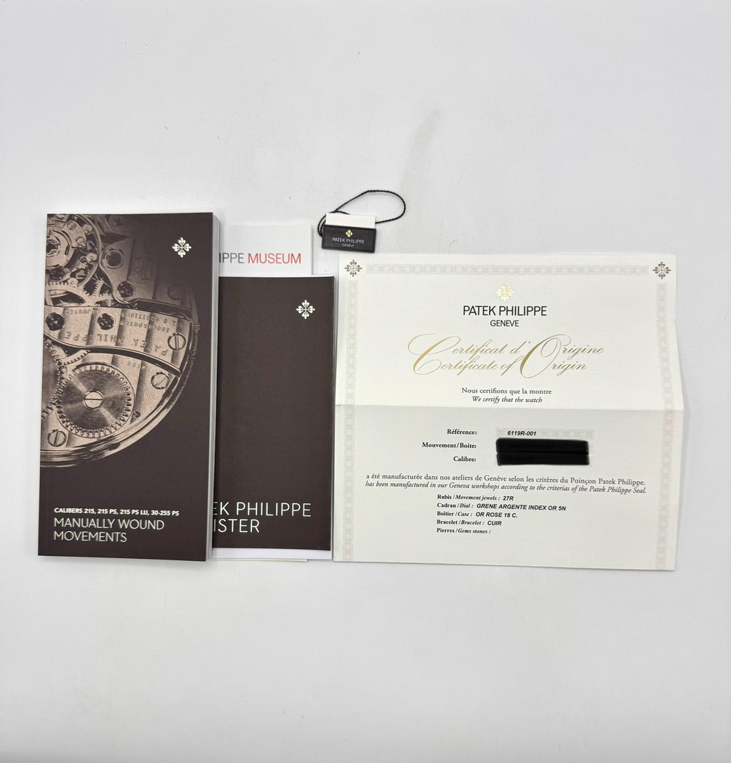 Patek Philippe Calatrava 40mm 6119R  Rose Gold White Dial