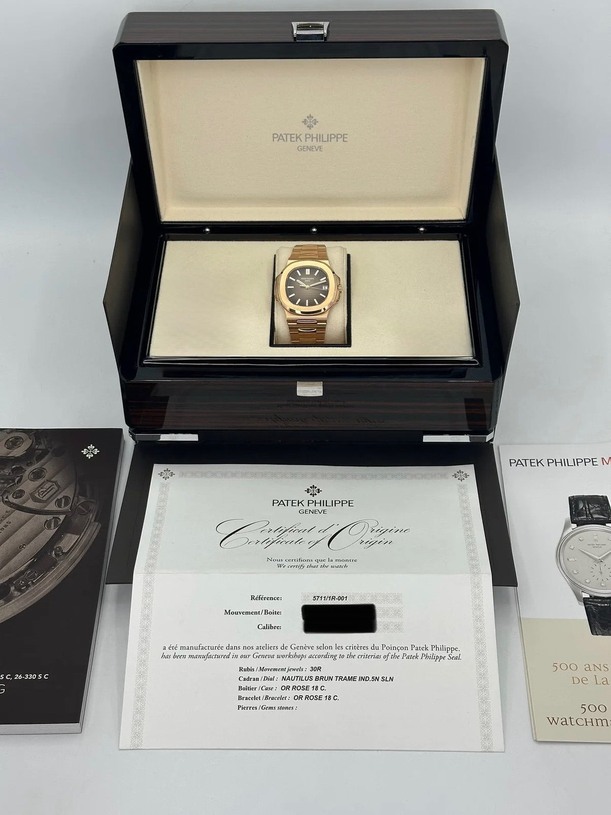 Patek Philippe Nautilus 40mm 5711/1R Rose Gold Brown Dial