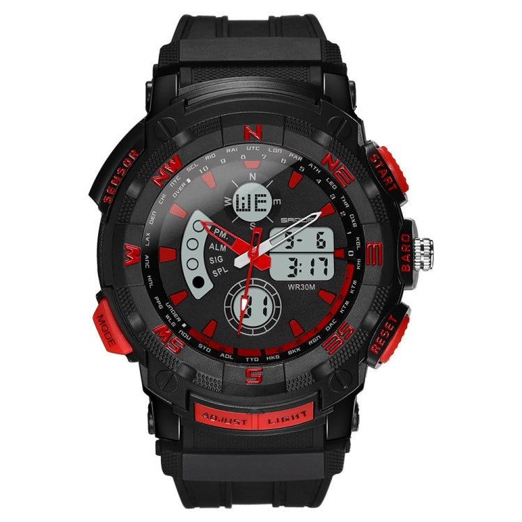 SANDA 775 Watch Male Electronic Watch Adult Middle School Students Youth Multi Functional Sports Water Proof Trend Double Watch