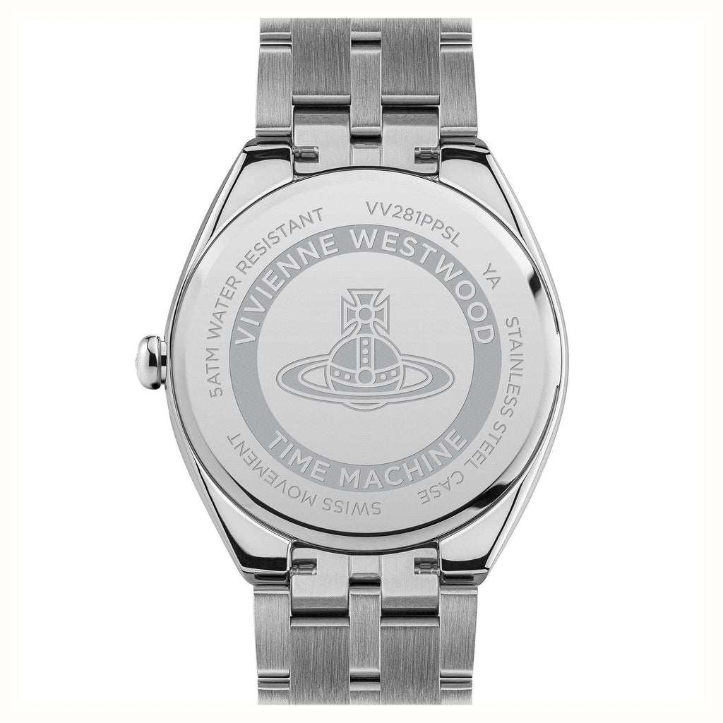 Vivienne Westwood The Mews Purple Dial Stainless Steel Bracelet Ladies Watch VV281PPSL