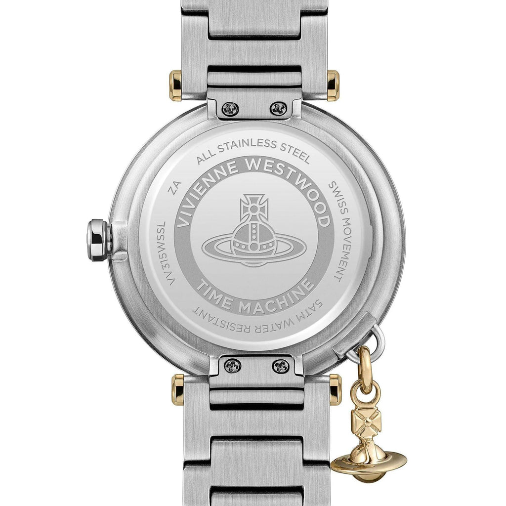 Vivienne Westwood Orb Logomania 32mm Silver Dial Steel Ladies Quartz Watch VV315WSSL