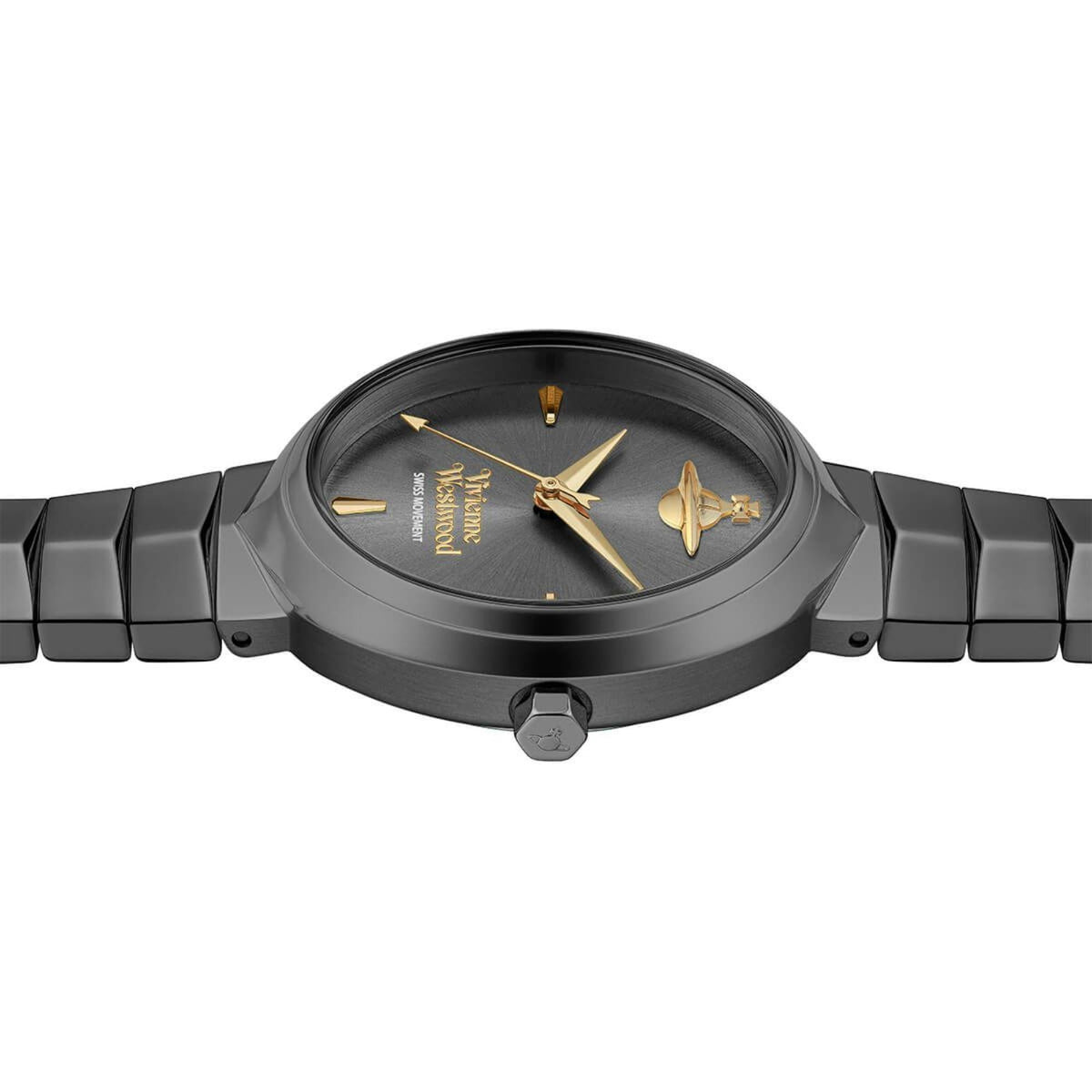 Vivienne Westwood Armour 28mm Grey Dial Steel Ladies Quartz Watch VV314GYGY