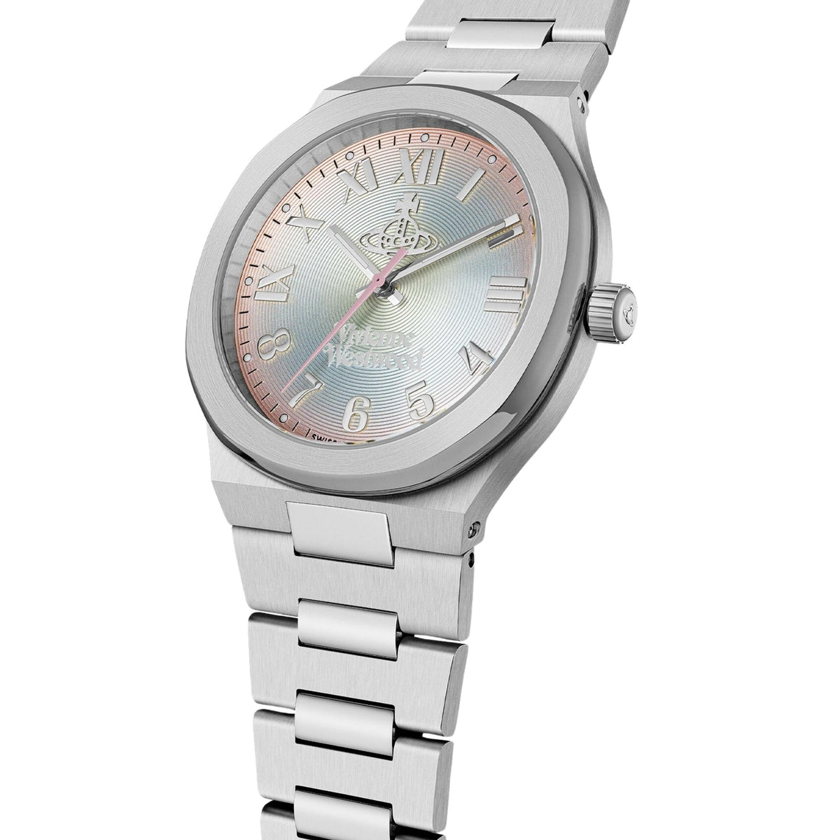 Vivienne Westwood Merton 39mm Multi-Colour Dial Steel Ladies Quartz Watch VV318MTSL