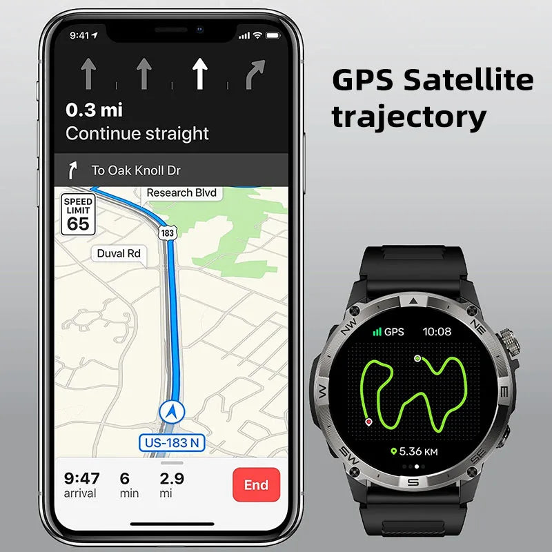 AMOLED Smart Watch - North Edge - GPS Smartwatch